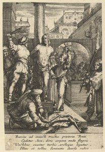 Kristuksen liputus, Kristuksen kärsimys, 1600-luvun puoliväli. tekijältä Nicolas Cochin