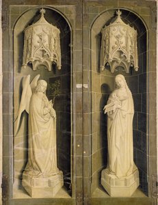 Anunciation, ulkopaneeli Mooseksen ja palavan pensaan triptyykistä, n. 1476