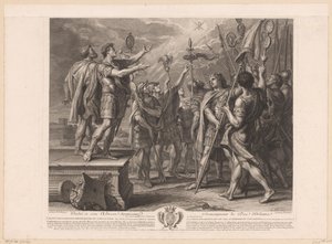 Ristinmerkki ilmestyy taivaassa keisari Konstantinukselle Crux Constantino imperatori in coelo visa / La croix apparoit dans le ciel a l