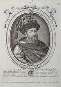 Muotokuva Venäjän tsaari Aleksis I Mihailovitšista 1629-1676, 1600-luvun toinen puoli. tekijältä Nicolas III de Larmessin