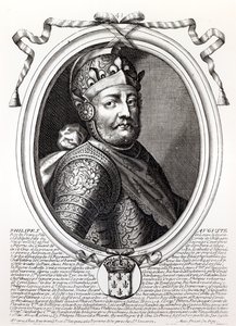 Philip Augustus II (1165-1223) Ranskan kuningas, "Les Augustes Representations de tous les Rois de France from Pharamond to Louis XIV", Pariisi, 1679