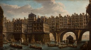 Merimiehet Turnajaiset, Pont Notre Damen ja Pont-Au-Changen välissä, Pariisi, 1756.