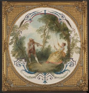Swing, n. 1724 (öljy kankaalle) tekijältä Nicolas Lancret