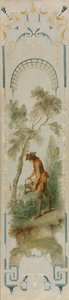 Seinäpaneelit: Puutarhuri, puutarhaviljely, viinitarha, keinu, keinu, c. 1723-1727. tekijältä Nicolas Lancret