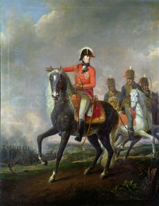 Ratsastusmuotokuva Wellingtonin herttuasta brittihussarien kanssa taistelukentällä, 1814