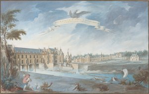 Näkymä ja perspektiivi Chateau de Chenonceaux