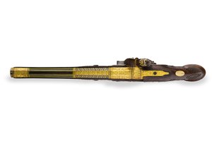 Yksi hopeakiinnitteisistä kivääripistoolista, Versailles, 1825