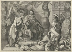 Aegidius Le Maistren (1663) mainosprintti, yläosa tekijältä Nicolas Pitau (I)