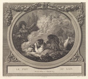 Maitokannu tekijältä Nicolas Ponce after Jean Honoré Fragonard