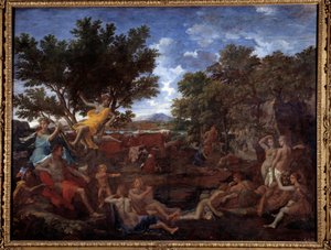 Apollo rakastunut Daphneen. Nicolas Poussinin maalaus tekijältä Nicolas Poussin
