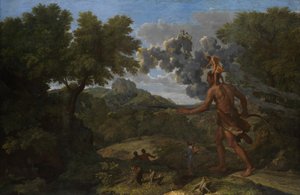 Sokea Orion etsii nousevaa aurinkoa, 1658. tekijältä Nicolas Poussin