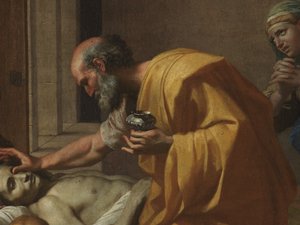 Extreme Unction, seitsemästä sakramentista, 1638-40 tekijältä Nicolas Poussin