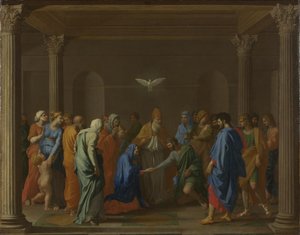 Seitsemän sakramenttia: Avioliitto, noin 1637-1640 tekijältä Nicolas Poussin