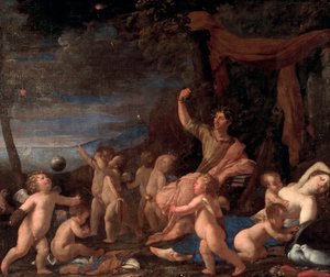 Ovidiuksen voitto (öljy kankaalle) tekijältä Nicolas Poussin