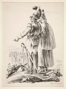Kaksi Cuirassieria kävellen tekijältä Nicolas Toussaint Charlet