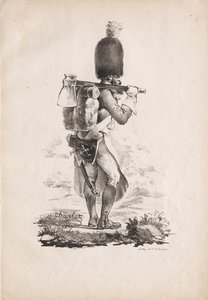 Sotilasasut: Jalkaväen sapööri, 1817-1818. tekijältä Nicolas Toussaint Charlet