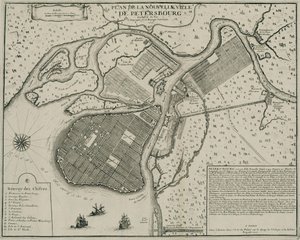 Pietarin kartta, 1717