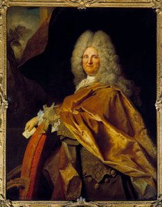 Miehen muotokuva (Jacques de Laage (1660), kokojen saaja, kuningas Ludvig XV:n sihteeri 1718?) Nicolas de Largillieren (1656-1746) maalaus 1700-luvun su. 1,39x1,07 m tekijältä Nicolas de Largillière