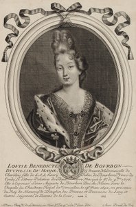 Pariisilaisen Nicholas de Larmessinin kaiverrus Louise Bénédicte de Bourbonista (Mainen herttuatar) noin vuonna 1690.