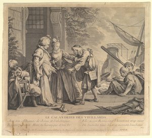Vanhojen miesten kalenteri, Suite dEstampes Nouve..., 1700-luku.