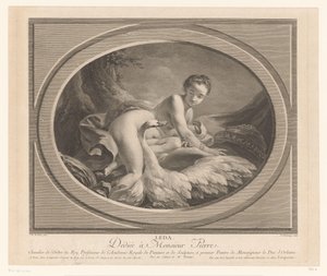 Leda ja joutsen Leda (otsikko esineessä) tekijältä Nicolas de Launay (goudsmid)