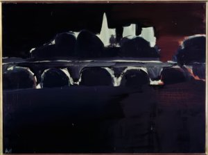 Näkymä Pariisista yöllä