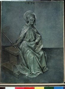 ""Apostoli Simon"" Nikolaus Alexander Mair von Landshutin (1450-1510) akvarelli ja tussi 1496 Pushkin-museo, Moskova tekijältä Nicolaus Alexander Mair von Landshut