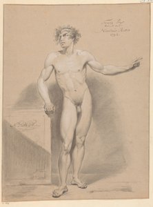 Seisova miesalasti edestä katsottuna (2. palkinto 1796) tekijältä Nicolaus Ritter jr.