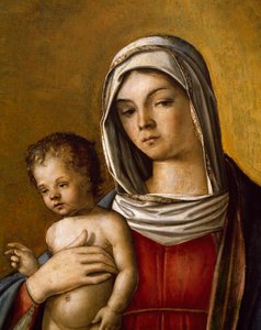 Madonna ja lapsi, Triptyykin keskuspaneeli Madonna ja lapsi, St. Albert ja St. Sebastian