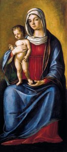 Madonna ja lapsi, Triptyykin keskuspaneeli Madonna ja lapsi, St. Albert ja St. Sebastian