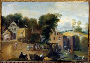 Le vannage du grain Nicolo dell "Abaten" maalaus