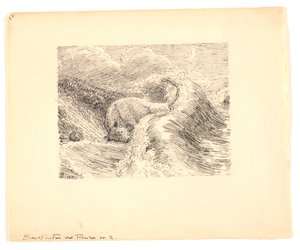 Kuvitus "The sand rush at Tisvilde"