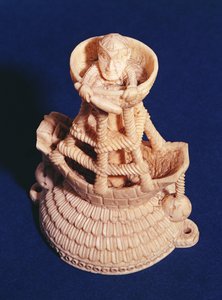 Suolakellarin yläosa, Heraldisen aluksen päällikkö, Nigeria, Bini-Portugali, n. 1525-1600