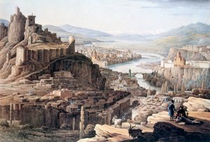 "Näkymä Tiflisiin", 1830 tekijältä Nikandor Grigorievich Chernetsov