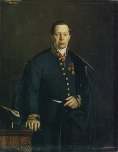 Taiteilija Pjotr Basinin muotokuva 1794-1881, 1857 tekijältä Nikanor Leontievich Tiutriumov
