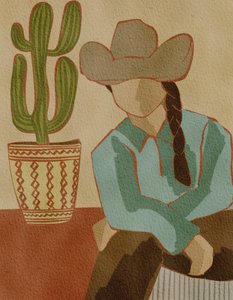 Aavikkocowgirl ja kaktus tekijältä Nikita Jariwala