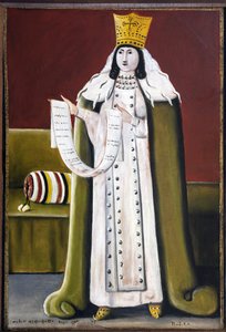 Reine Tamar (Thamar) de Georgie (Ga60-1213) - Kuningatar Tamar per Pirozmani (Pirozmanashvili), Nik (1862-1918). Öljy ja öljykangas, koko: 93,5x65