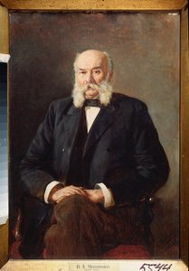 Muotokuva kirjailija Ivan Gontšarovista (1812-1891) (Kirjailija I Gontšarovin muotokuva) - Nikolai Aleksandrovitš Jarošenko (Jarotšenko) maalaus (1846-1898), öljy kankaalle