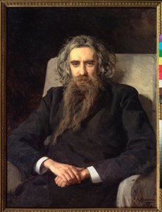 Portrait du philosophe et ecrivain Vladimir Solovjov (Solovjov, Solovjov) (1853-1900) (Filosofin ja kirjailija Vladimir Solovjovin muotokuva) - Nikolai Aleksandrovitš Jarošenko (Jarotšenko) (1846-1898), öljy kankaalle