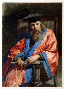 Dmitri Mendelejevin muotokuva Edinburghin yliopiston mekossa