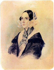 Dekabristin paronitar Anna von Rosenin muotokuva 1797-1883, 1832