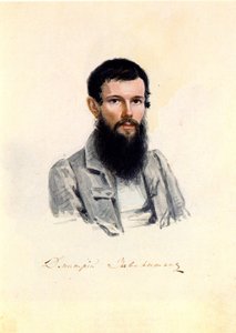 Dekabristin Dmitri Zavalishinin muotokuva 1804-1892, 1839 tekijältä Nikolai Alexandrovich Bestuzhev