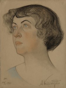 Alexandra Mikhailovna Kolontain muotokuva 1872-1952, 1921