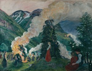 Suuren juhannustulen rakentaminen tekijältä Nikolai Astrup