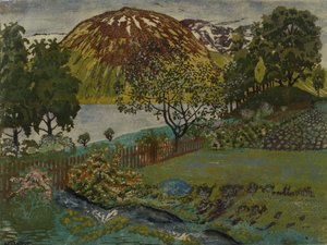 Kesäkuun yö puutarhassa (öljy kankaalle) tekijältä Nikolai Astrup