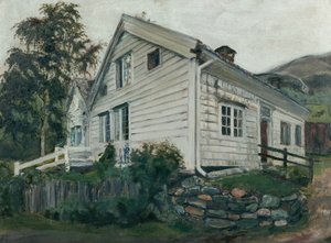 Pappila sateisella säällä tekijältä Nikolai Astrup