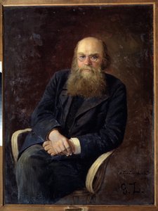 Kirjailija Nikolay N. Zlatovratskyn (1845-1911) muotokuva (Kirjoittaja N. N. Zlatovratskyn muotokuva). Nikolai Karlovitš Grandkovskin (1864-1907) maalaus öljy kankaalle tekijältä Nikolai Karlovich Grandkovsky