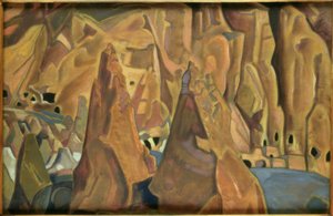 Carlsbadin luolat / N.K.Roerichin maalaus tekijältä Nikolai Konstantinowitsch Roerich