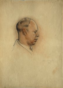 Säveltäjä Sergei Prokofjevin (1891-1953) muotokuva. tekijältä Nikolai Nikolayevich Vysheslavtsev