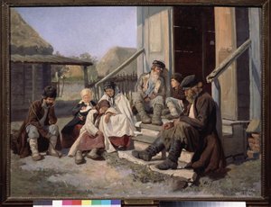 Aluesairaala. Nikolai Petrovitš Zagorskyn (1849-1893) maalaus öljy kankaalle tekijältä Nikolai Petrovich Zagorsky